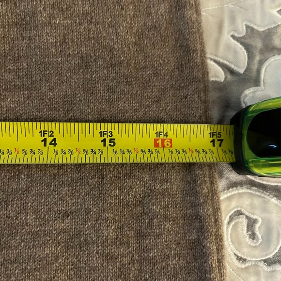 Erdenet 100% Cashmere Sweater Dress in Brown & Beige - Picture 12 of 14